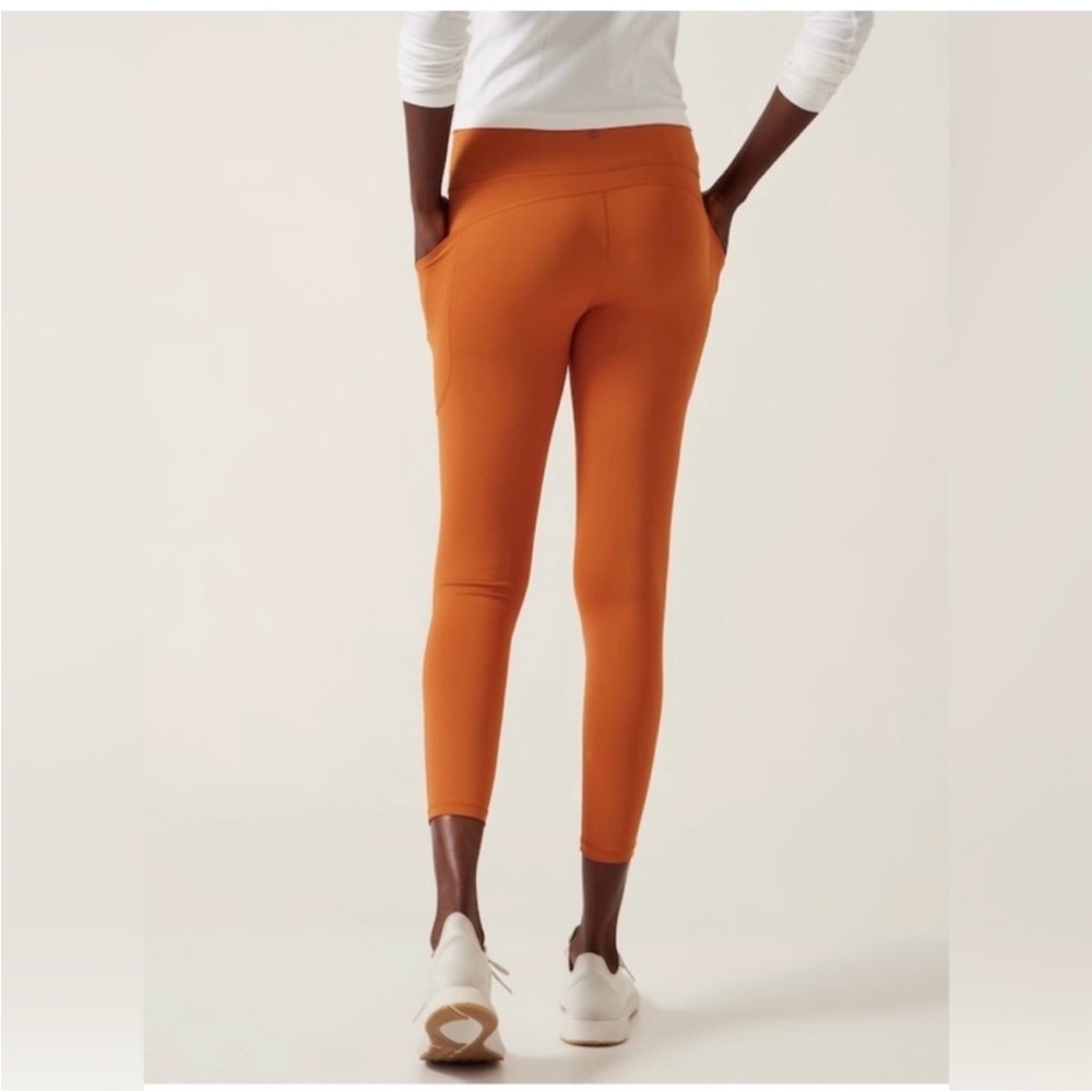 Athleta High-Rise Pocket Leggings in Burnt Orange - Picture 2 of 11
